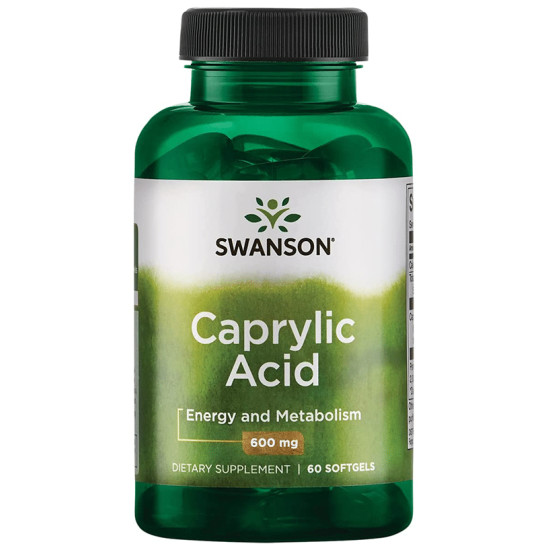 Swanson Caprylic Acid 600mg Softgel image