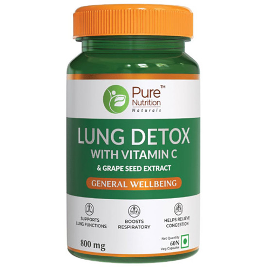 Pure Nutrition Lung Detox with Vitamin C 800mg Veg Capsule image