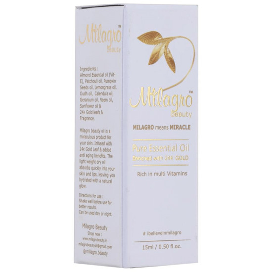 Milagro Beauty Pure Essential Oil Enriched with 24K Gold image