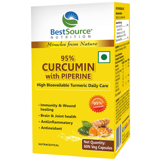 BestSource Nutrition 95% Curcumin with Piperine Veg Capsule image