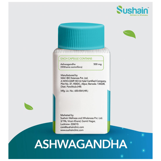 Sushain Ashwagandha 500mg Capsule image