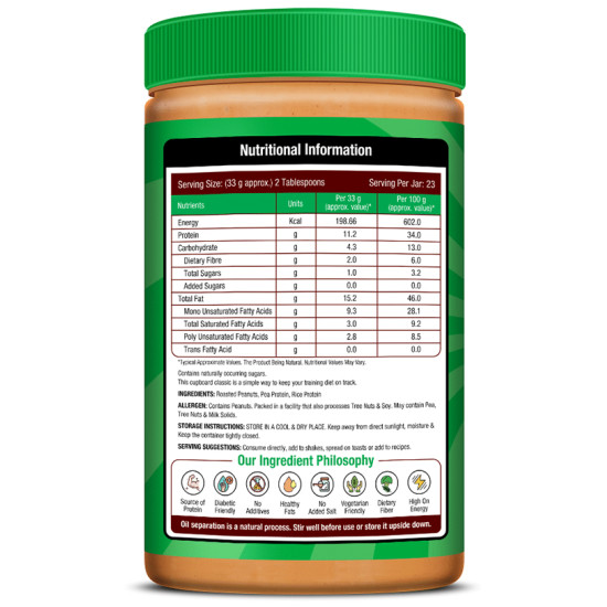 NourishVitals Vegan Protein Peanut Butter Extra Crunchy image