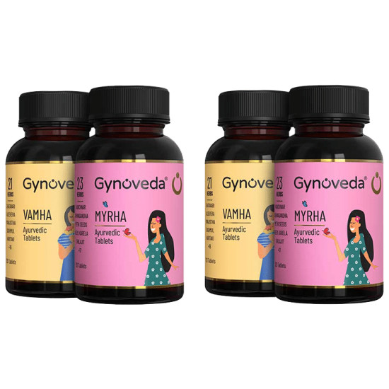 Gynoveda PCOS Vamaa Ayurvedic Pill & Myraa Ayurvedic Pill (120 Each) image