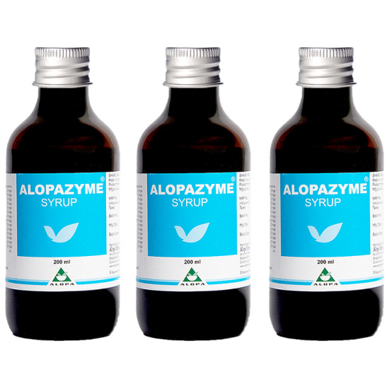 Alopazyme Syrup for Bloating, Indigestion and Gastric Relief (200ml Each) image