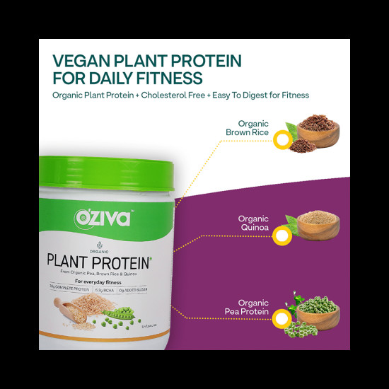 Oziva Organic Plant Protein Powder Unflavoured image