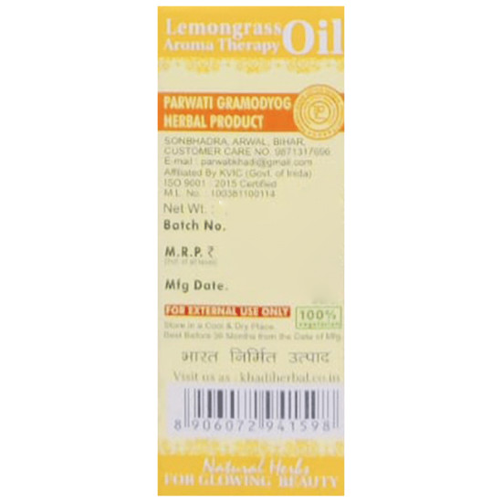 Khadi Herbal Essential Lemongrass Oil image