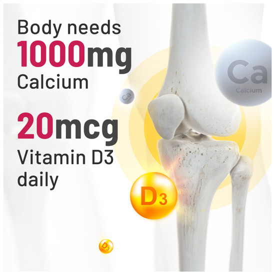 Gynoveda Calcium Vit D3 Tablet (60 Each) image