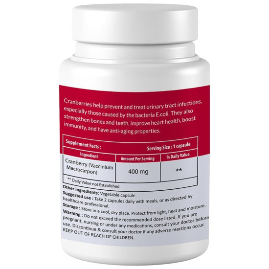 Zinnia Wellness Cranberry Extract Veggie Capsule image