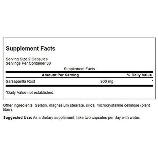 Swanson Full Spectrum Sarsaparilla Root 450mg Capsule image