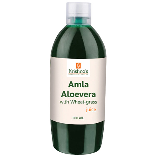 Krishna's Amla Aloe Vera Juice with Wheat Grass, Haldi & Tulsi image