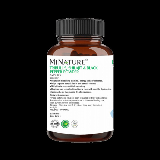 Minature Tribulus Shilajti & Black Pepper Powder Capsule image