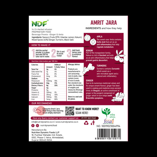 NDF Amrit Jara Spice Drink Sachet (3gm Each) image