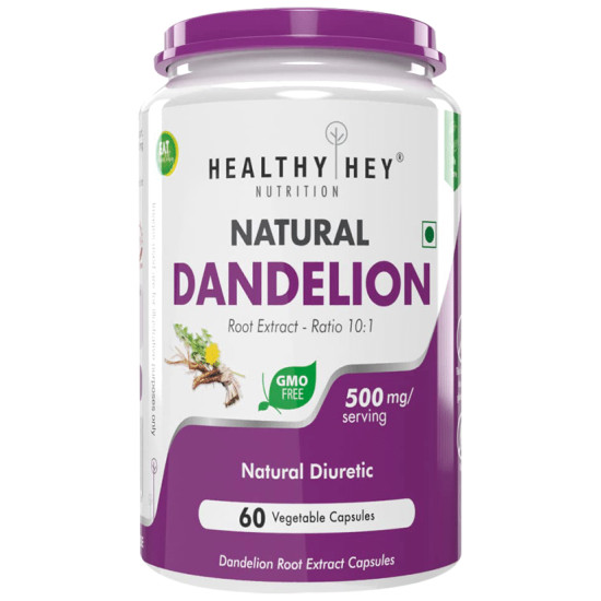 HealthyHey Natural Dandelion Root Extract 10:1 Vegetable Capsule image