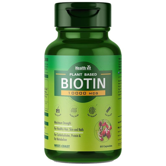 HealthVit Plant Based Biotin 10000mcg Capsule image